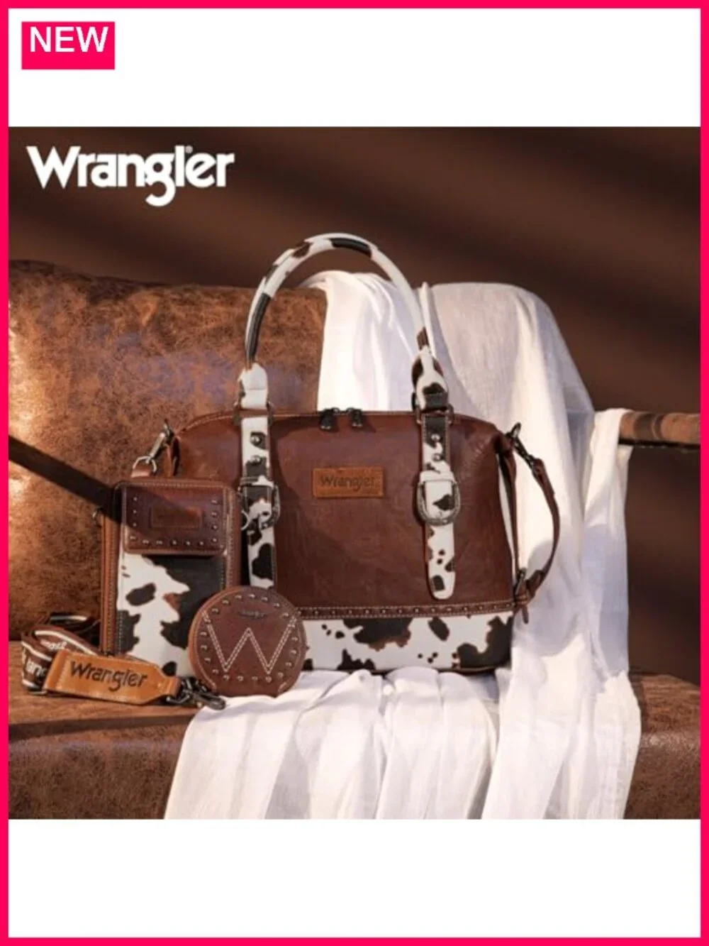 3-Piece Doctor Bag Set with Cell Phone Bag and Coin Purse, Faux Leather